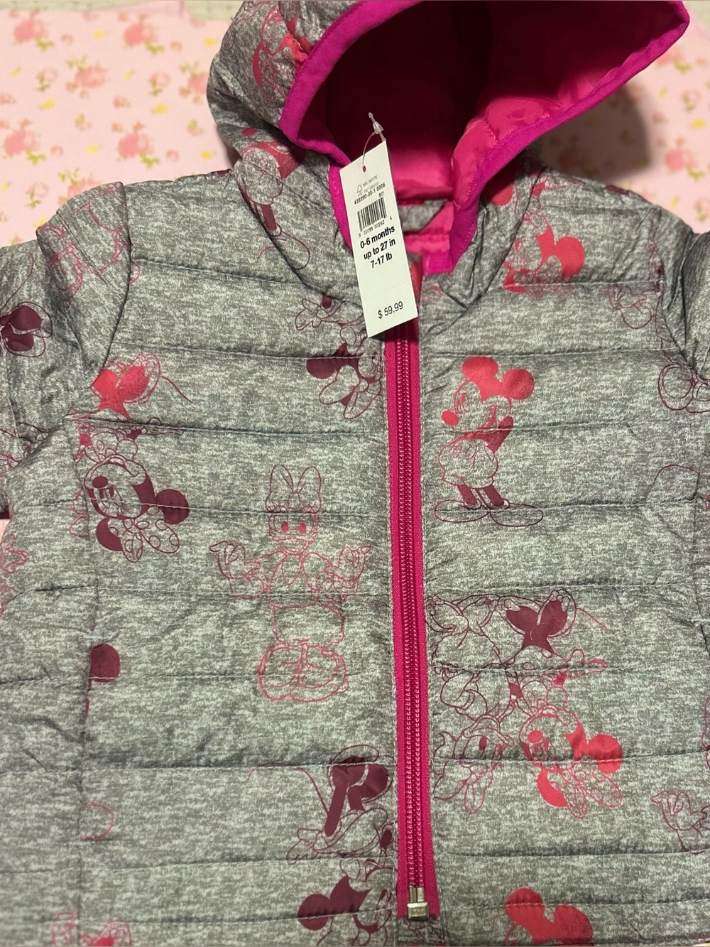 Gap Disney Minnie Mouse Puffer Jacket - NWT size 0-6months